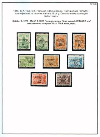 FIUME: GESTEMPELTE MARKEN 1918-1924 – Blatt 30