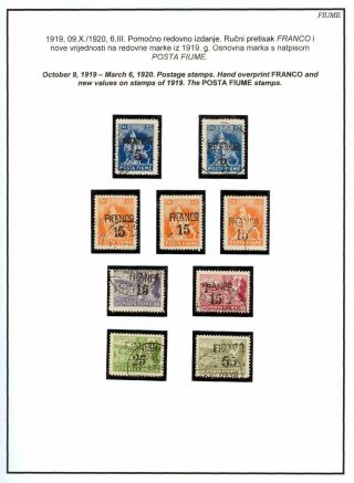 FIUME: GESTEMPELTE MARKEN 1918-1924 – Blatt 31
