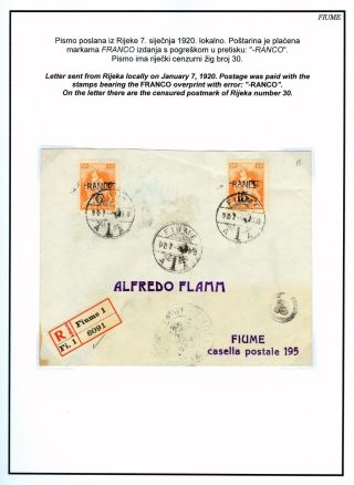 FIUME: GESTEMPELTE MARKEN 1918-1924 – Blatt 32