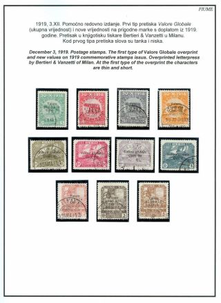 FIUME: GESTEMPELTE MARKEN 1918-1924 – Blatt 33