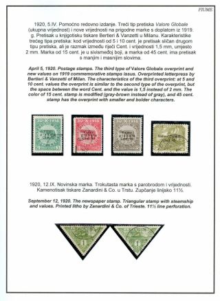 FIUME: GESTEMPELTE MARKEN 1918-1924 – Blatt 35