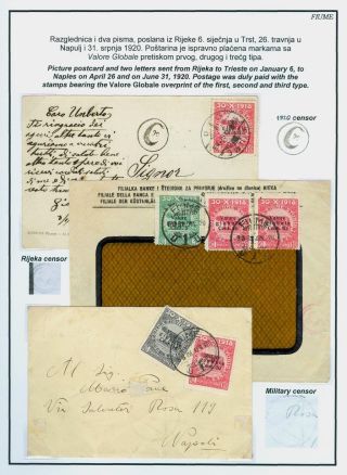 FIUME: GESTEMPELTE MARKEN 1918-1924 – Blatt 36