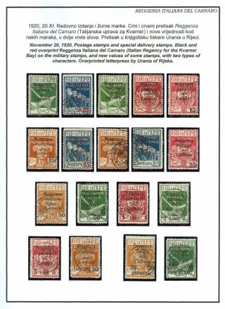 FIUME: GESTEMPELTE MARKEN 1918-1924 – Blatt 41