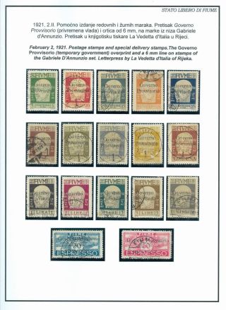 FIUME: GESTEMPELTE MARKEN 1918-1924 – Blatt 44