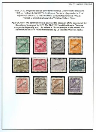 FIUME: GESTEMPELTE MARKEN 1918-1924 – Blatt 45