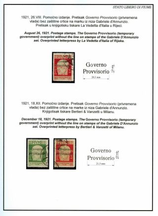 FIUME: GESTEMPELTE MARKEN 1918-1924 – Blatt 46