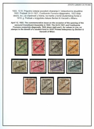 FIUME: GESTEMPELTE MARKEN 1918-1924 – Blatt 48