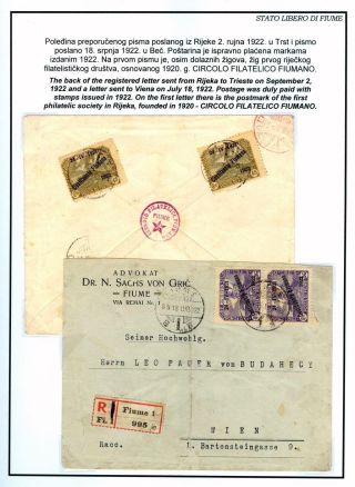 FIUME: GESTEMPELTE MARKEN 1918-1924 – Blatt 49