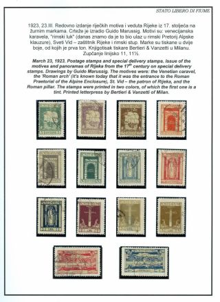 FIUME: GESTEMPELTE MARKEN 1918-1924 – Blatt 50