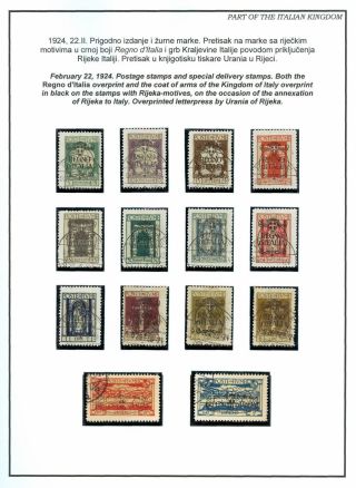 FIUME: GESTEMPELTE MARKEN 1918-1924 – Blatt 52
