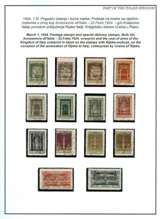 FIUME: GESTEMPELTE MARKEN 1918-1924 – Blatt 53