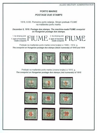 FIUME: GESTEMPELTE MARKEN 1918-1924 – Blatt 54