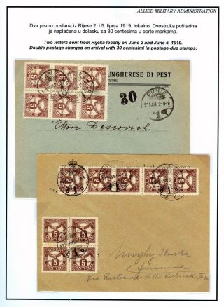 FIUME: GESTEMPELTE MARKEN 1918-1924 – Blatt 58