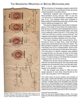 BRITSKÉ BEČUÁNSKO NOVINOVÉ PÁSKY – list 1