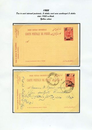 ÍRÁN - CELINY 1876-1925 – list 40
