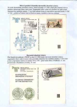 WORLD STAMP EXHIBITION PRAGA 1988 – sheet 16
