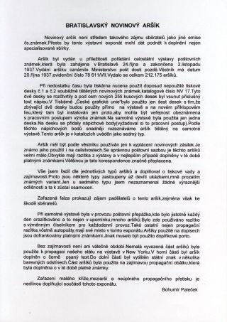 NOVINOVÝ ARŠÍK BRATISLAVA 1937 – list 1