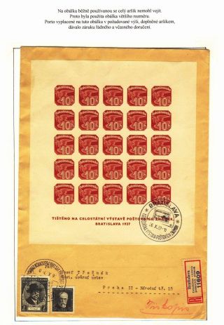 ZEITUNGSBLOCK BRATISLAVA 1937 – Blatt 64