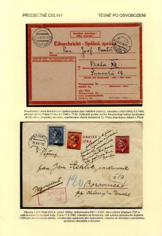 CZECHOSLOVAKIA: POSTAL STATIONERY 1945-46 (RESTORE THE POSTAL SERVICES) – sheet 3