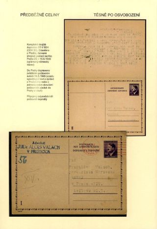 CZECHOSLOVAKIA: POSTAL STATIONERY 1945-46 (RESTORE THE POSTAL SERVICES) – sheet 4