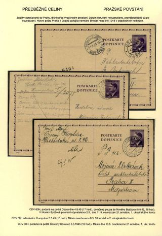CZECHOSLOVAKIA: POSTAL STATIONERY 1945-46 (RESTORE THE POSTAL SERVICES) – sheet 5