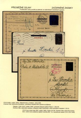 CZECHOSLOVAKIA: POSTAL STATIONERY 1945-46 (RESTORE THE POSTAL SERVICES) – sheet 14