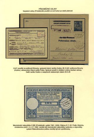 CZECHOSLOVAKIA: POSTAL STATIONERY 1945-46 (RESTORE THE POSTAL SERVICES) – sheet 16