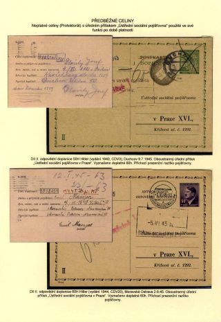 TSCHECHOSLOWAKEI: GANZSACHEN 1945-46 (WIEDERHERSTELLUNG DER POSTVERKEHR) – Blatt 18