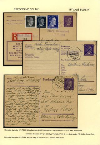 TSCHECHOSLOWAKEI: GANZSACHEN 1945-46 (WIEDERHERSTELLUNG DER POSTVERKEHR) – Blatt 26