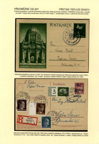 TSCHECHOSLOWAKEI: GANZSACHEN 1945-46 (WIEDERHERSTELLUNG DER POSTVERKEHR) – Blatt 27