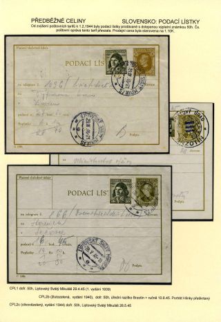 TSCHECHOSLOWAKEI: GANZSACHEN 1945-46 (WIEDERHERSTELLUNG DER POSTVERKEHR) – Blatt 32