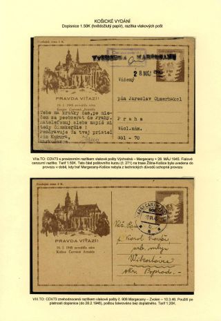 TSCHECHOSLOWAKEI: GANZSACHEN 1945-46 (WIEDERHERSTELLUNG DER POSTVERKEHR) – Blatt 40