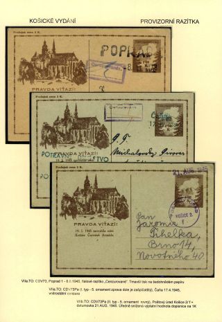 TSCHECHOSLOWAKEI: GANZSACHEN 1945-46 (WIEDERHERSTELLUNG DER POSTVERKEHR) – Blatt 46