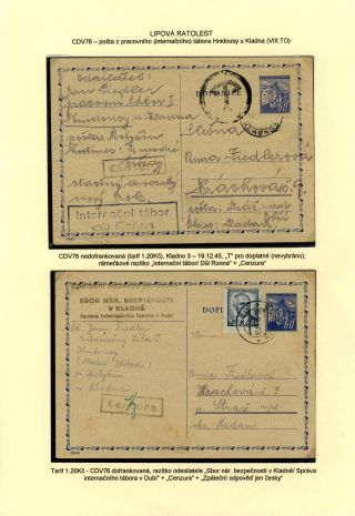 TSCHECHOSLOWAKEI: GANZSACHEN 1945-46 (WIEDERHERSTELLUNG DER POSTVERKEHR) – Blatt 64