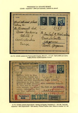 TSCHECHOSLOWAKEI: GANZSACHEN 1945-46 (WIEDERHERSTELLUNG DER POSTVERKEHR) – Blatt 97