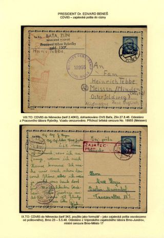 TSCHECHOSLOWAKEI: GANZSACHEN 1945-46 (WIEDERHERSTELLUNG DER POSTVERKEHR) – Blatt 100
