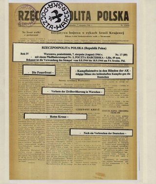 WARSCHAUER AUFSTAND 1944 – Blatt 40