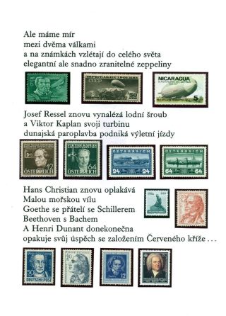 POEM BY JOSEF HANZLIK: STAMP COLLECTION – sheet 4