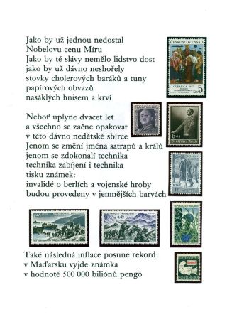 POEM BY JOSEF HANZLIK: STAMP COLLECTION – sheet 5