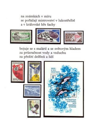 POEM BY JOSEF HANZLIK: STAMP COLLECTION – sheet 9