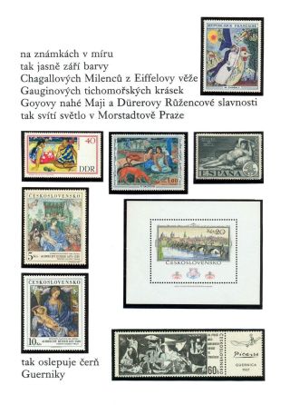 POEM BY JOSEF HANZLIK: STAMP COLLECTION – sheet 14