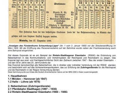TRAVELLING POST OFFICE ON THE RAILWAY RINTELN-STADTHAGEN (RSthE)