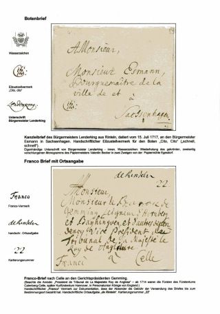 POSTAL HISTORY OF RINTELN, THE CAPITAL OF HESSIAN COUNTY SCHAUMBURG – sheet 4