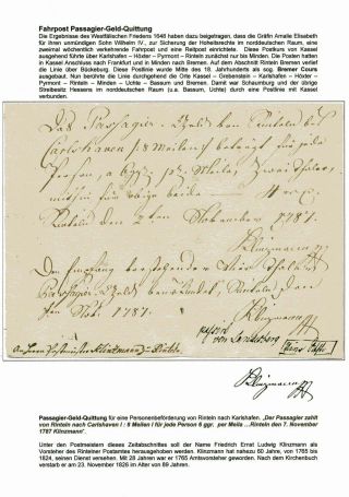 POSTAL HISTORY OF RINTELN, THE CAPITAL OF HESSIAN COUNTY SCHAUMBURG – sheet 11