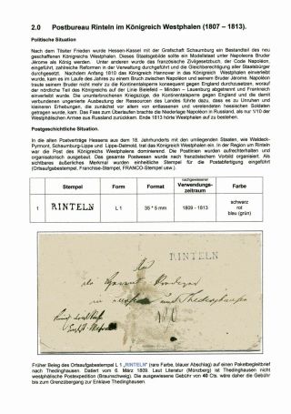 POSTAL HISTORY OF RINTELN, THE CAPITAL OF HESSIAN COUNTY SCHAUMBURG – sheet 13