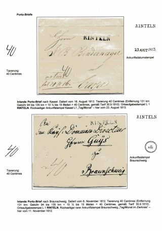 POSTAL HISTORY OF RINTELN, THE CAPITAL OF HESSIAN COUNTY SCHAUMBURG – sheet 14