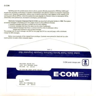 E-COM A PŘEDCHŮDCI - ELEKTRONICKÉ URYCHLENÍ VNITROSTÁTNÍ POŠTY USA – list 11