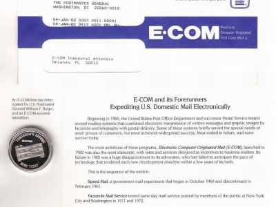 E-COM AND ITS FORERUNNERS - EXPEDITING U.S. DOMESTIC MAIL ELECTRONICALLY