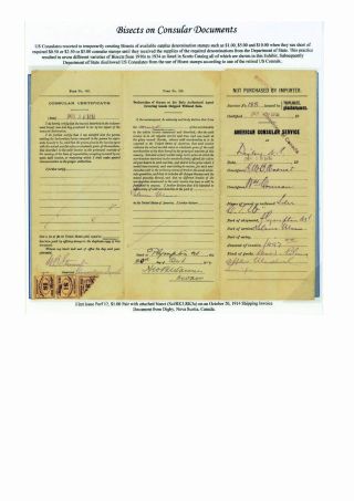 CONSULAR-GEBÜHRMARKEN DER USA UND IHRE VERWENDUNG – Blatt 5