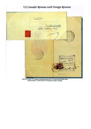CONSULAR-GEBÜHRMARKEN DER USA UND IHRE VERWENDUNG – Blatt 8